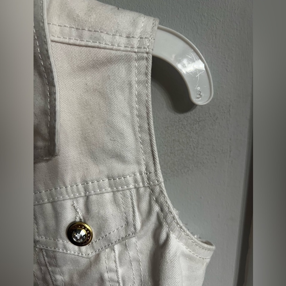 NWT-One Step Up, Little Girls 2 Piece Romper and Denim Vest, Size 7/8 - Picture 6 of 8